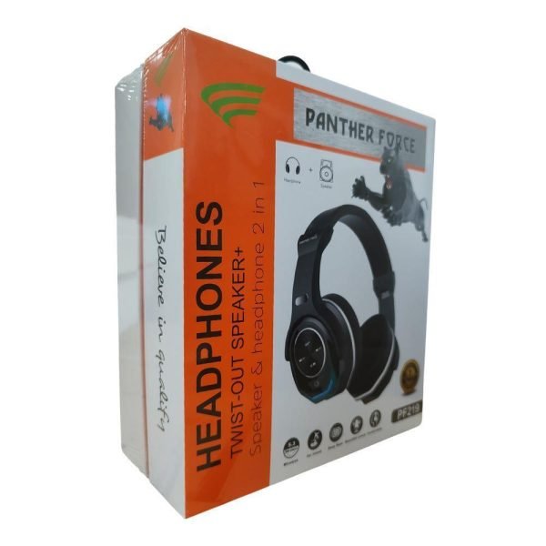 Panther Force Twist-Out Wireless Speakers & Headphones 2 in 1 - PF219 (Black) - 图片 2