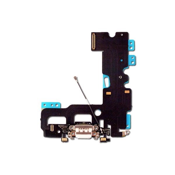 For Apple iPhone 7 Replacement Charging Port. Antenna & Microphone Flex - White (AM)