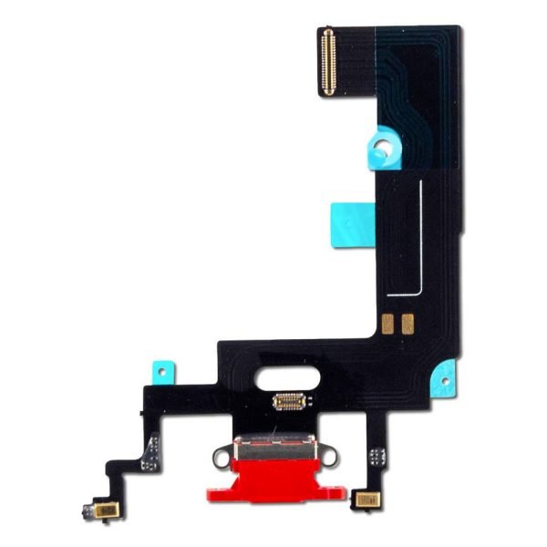 For Apple iPhone XR Replacement Charging Port & Microphone Flex - Red (AM)