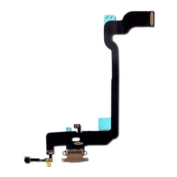 For Apple iPhone XS Replacement Charging Port & Microphone Flex - Gold (AM)