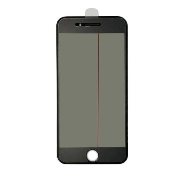 For iPhone 8 Plus Black Replacement 6in1 Front Glass with Frame. OCA. Polariser. Ear Mesh and Small Parts
