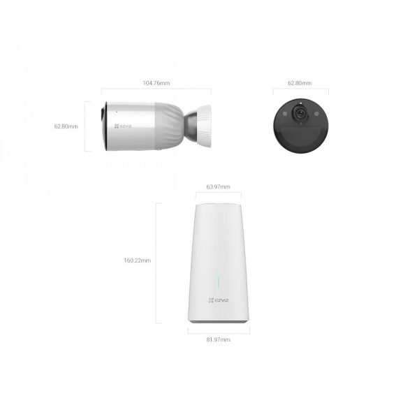 EZVIZ BC1-B3 Battery Camera Kit With 3 Cameras + Base Station - 图片 2