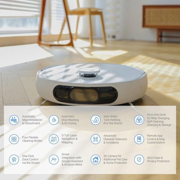 EZVIZ RS2 Robot Vacuum & Mop Combo - 图片 2