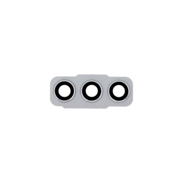 For Samsung Galaxy S21 FE G990 Replacement Rear Camera Lens With Cover Bezel Ring (White)