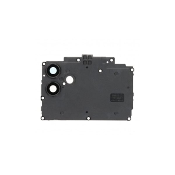 For Samsung Galaxy A04 A045 Replacement Motherboard Retaining Bracket With Camera Lens & Bezel Ring (Black)