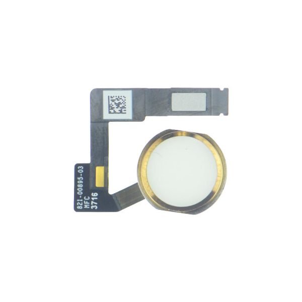 For Apple iPad Pro 12.9 2nd Gen Replacement Home Button Flex (White/Gold)