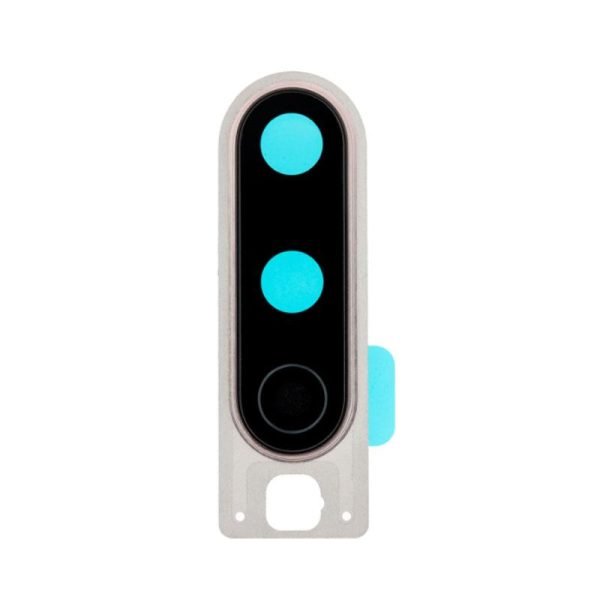 For OnePlus 8 Replacement Rear Camera Lens With Cover Bezel Ring (Polar Silver)