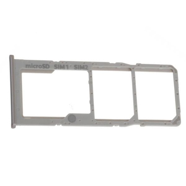 For Samsung A51 / A71 Replacement SIM / SD Card Tray (White/ Silver)