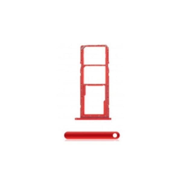 For Samsung Galaxy A01 A015F Replacement Dual Sim Card Tray (Red)