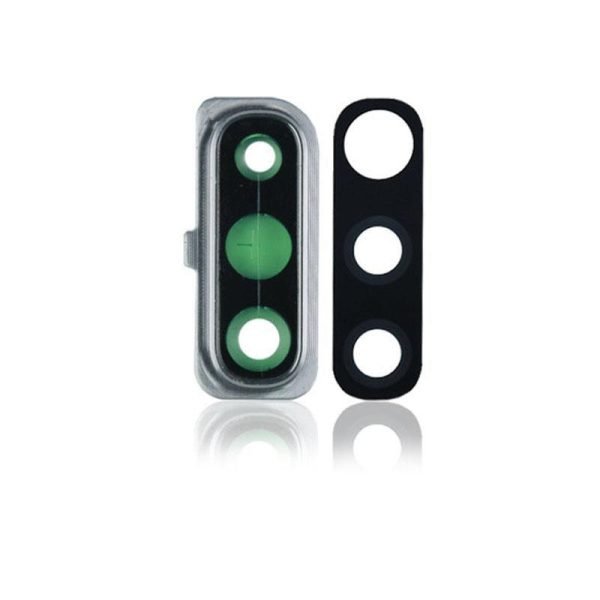 For Samsung Galaxy A50 A505 Replacement Rear Camera Lens With Cover Bezel Ring (White)