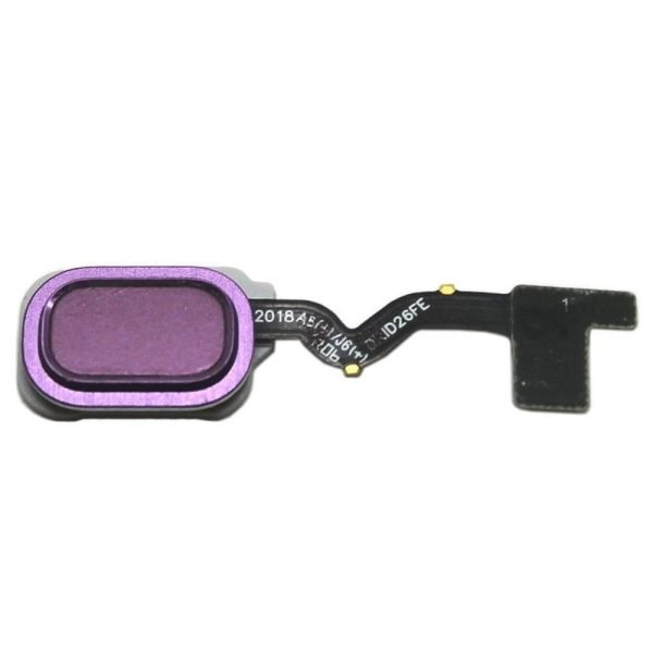 For Samsung Galaxy A6 Plus A605 Replacement Home Button With Fingerprint Reader (Purple)