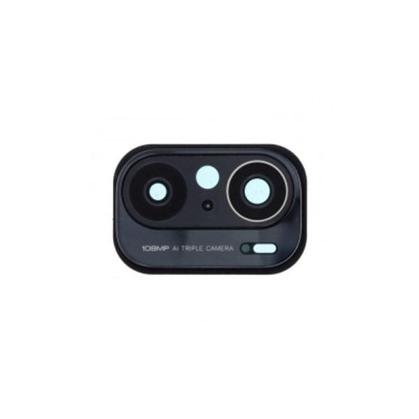 For Xiaomi Mi 11i Replacement Rear Camera Lens With Cover Bezel Ring (Black)