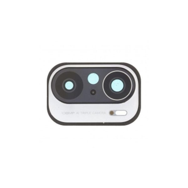 For Xiaomi Mi 11i Replacement Rear Camera Lens With Cover Bezel Ring (White)
