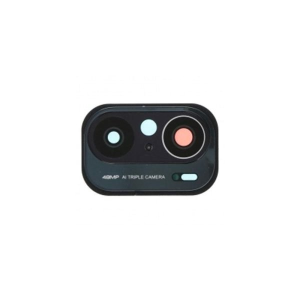 For Xiaomi Poco F3 Replacement Rear Camera Lens With Cover Bezel Ring (Black)
