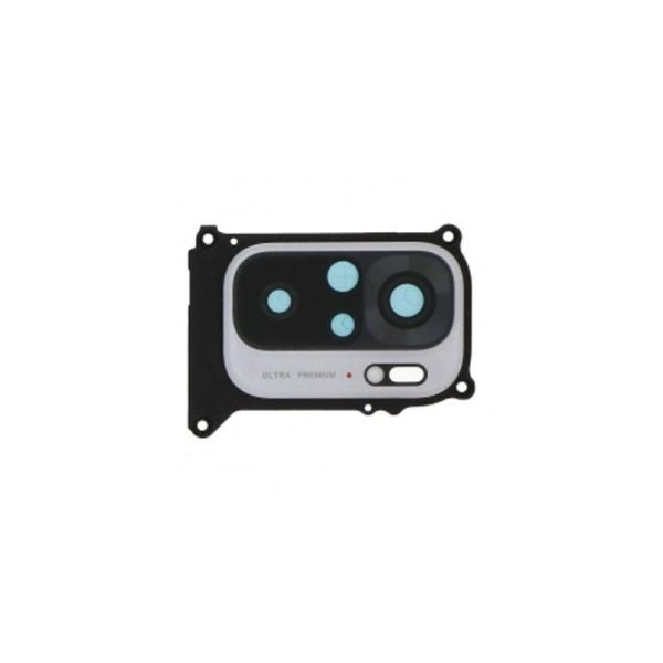 For Xiaomi Redmi Note 10 Replacement Rear Camera Lens With Cover Bezel Ring (White)