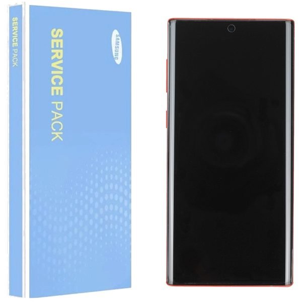 Samsung Galaxy Note 10 N970 Service Pack Aura Red Full Frame Touch Screen Display GH82-20818E
