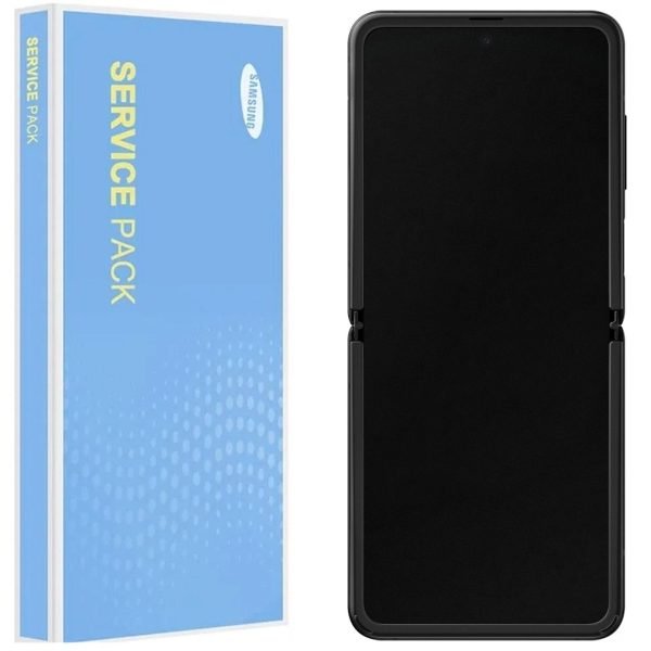 Samsung Galaxy Z Flip F700 Service Pack Black Full Frame Touch Screen Display GH82-22215A